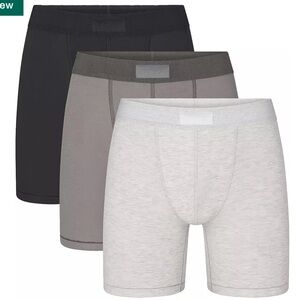 Skims bundle Men's Boxer Briefs 3-Pack Black Gray Heather Multi new BUNDLE S 5”